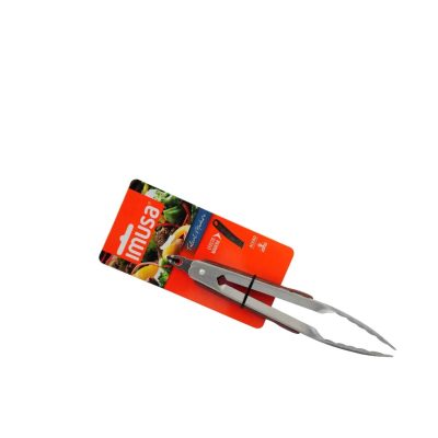 Imusa Food Tongs Basic Wood S/S